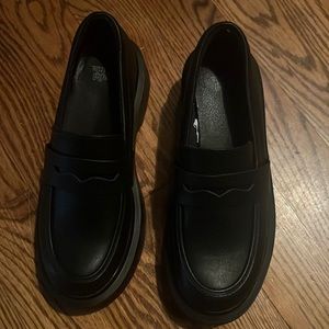Black loafers